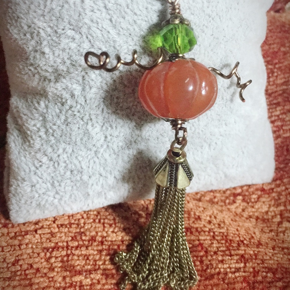 Orange Carnelian Gemstone Necklace